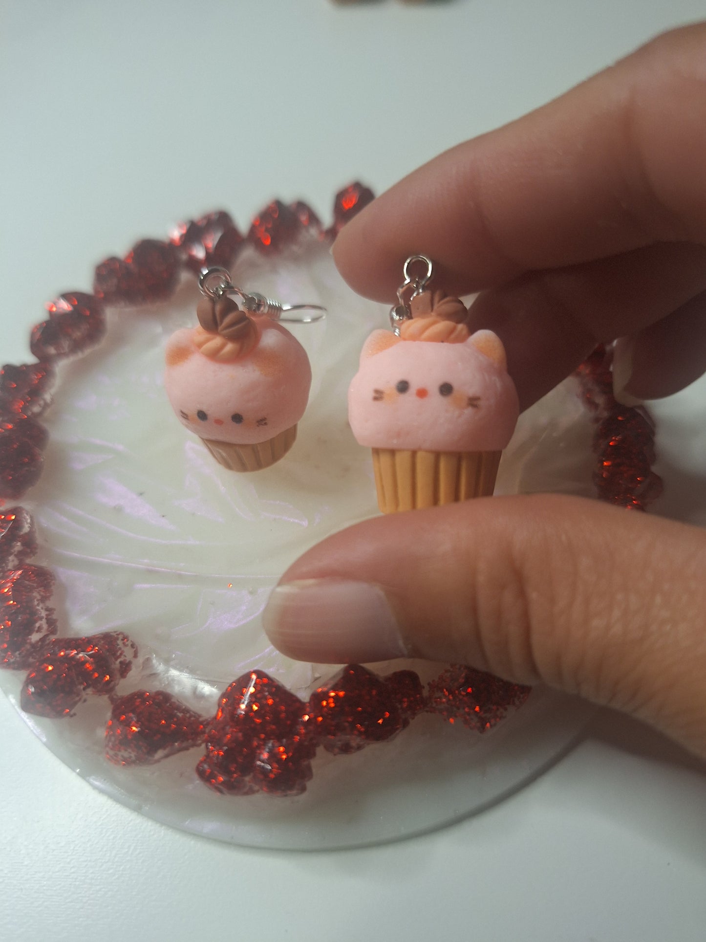 Boucles d'oreilles cupcake