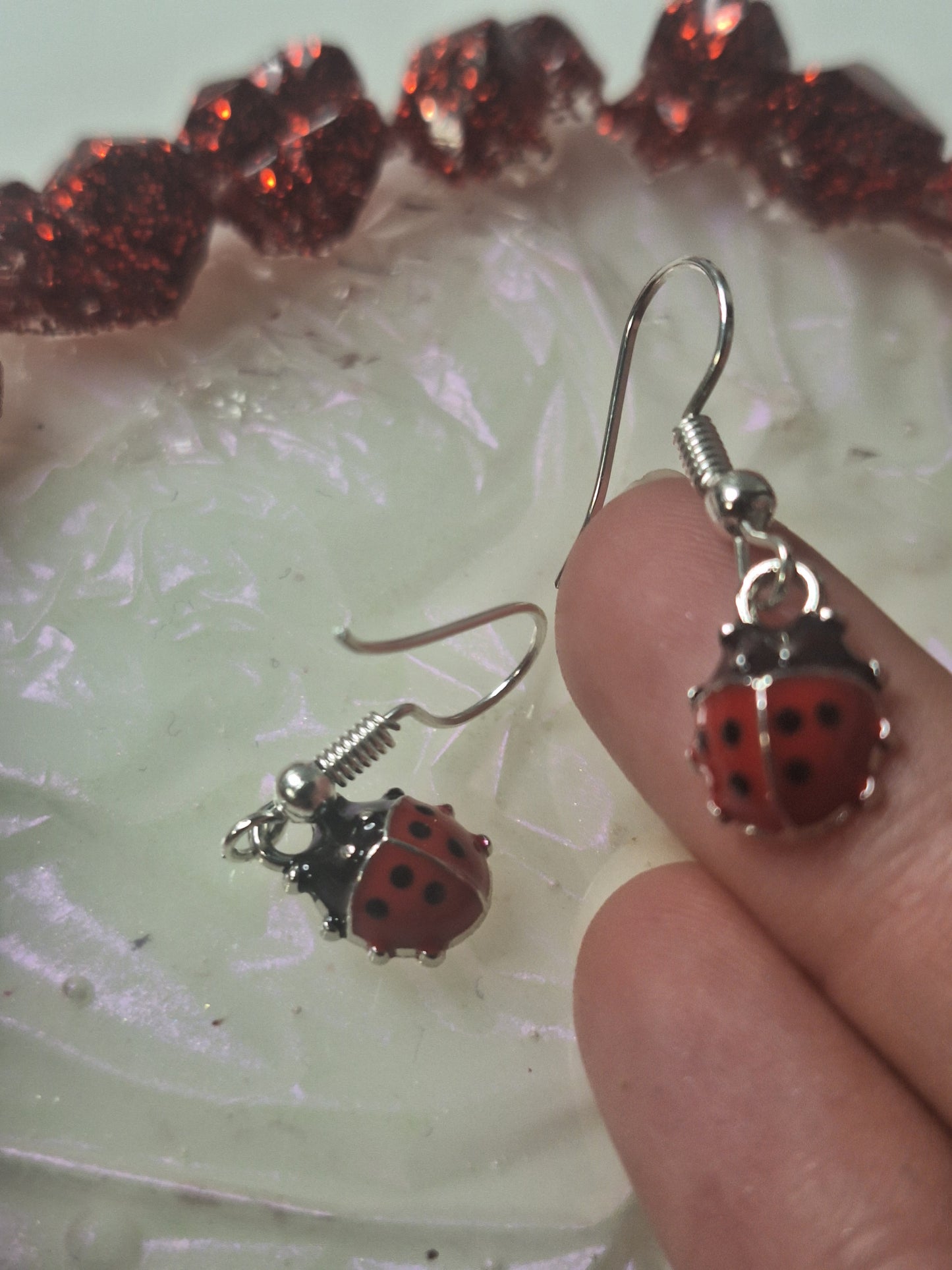 Boucles d'oreilles coccinelle 🐞
