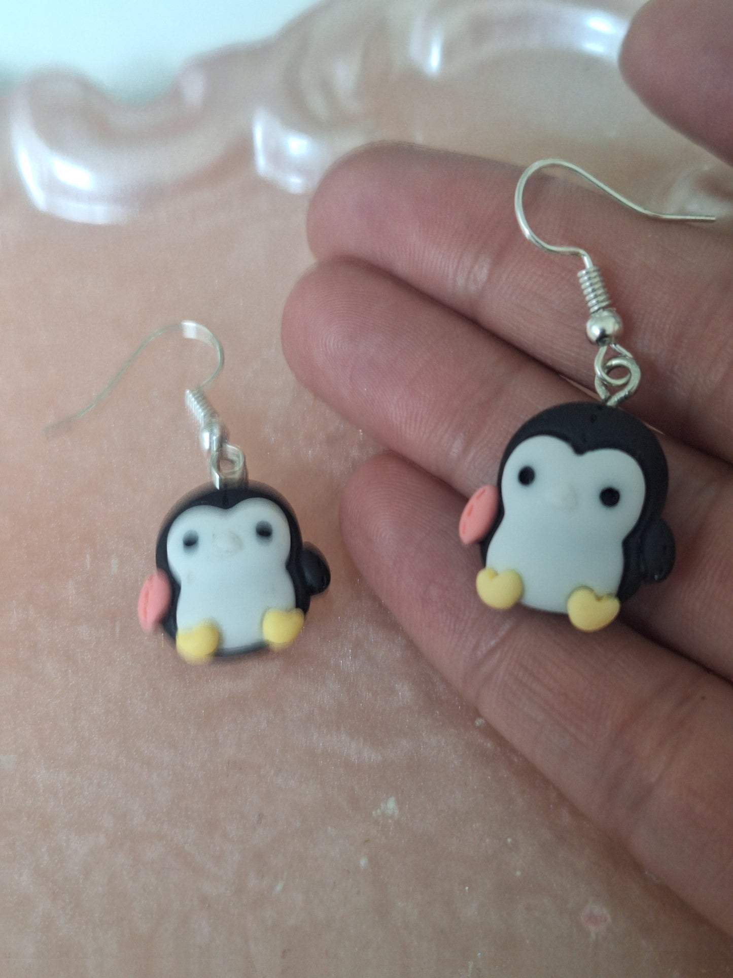 Boucles d'oreilles pingouin