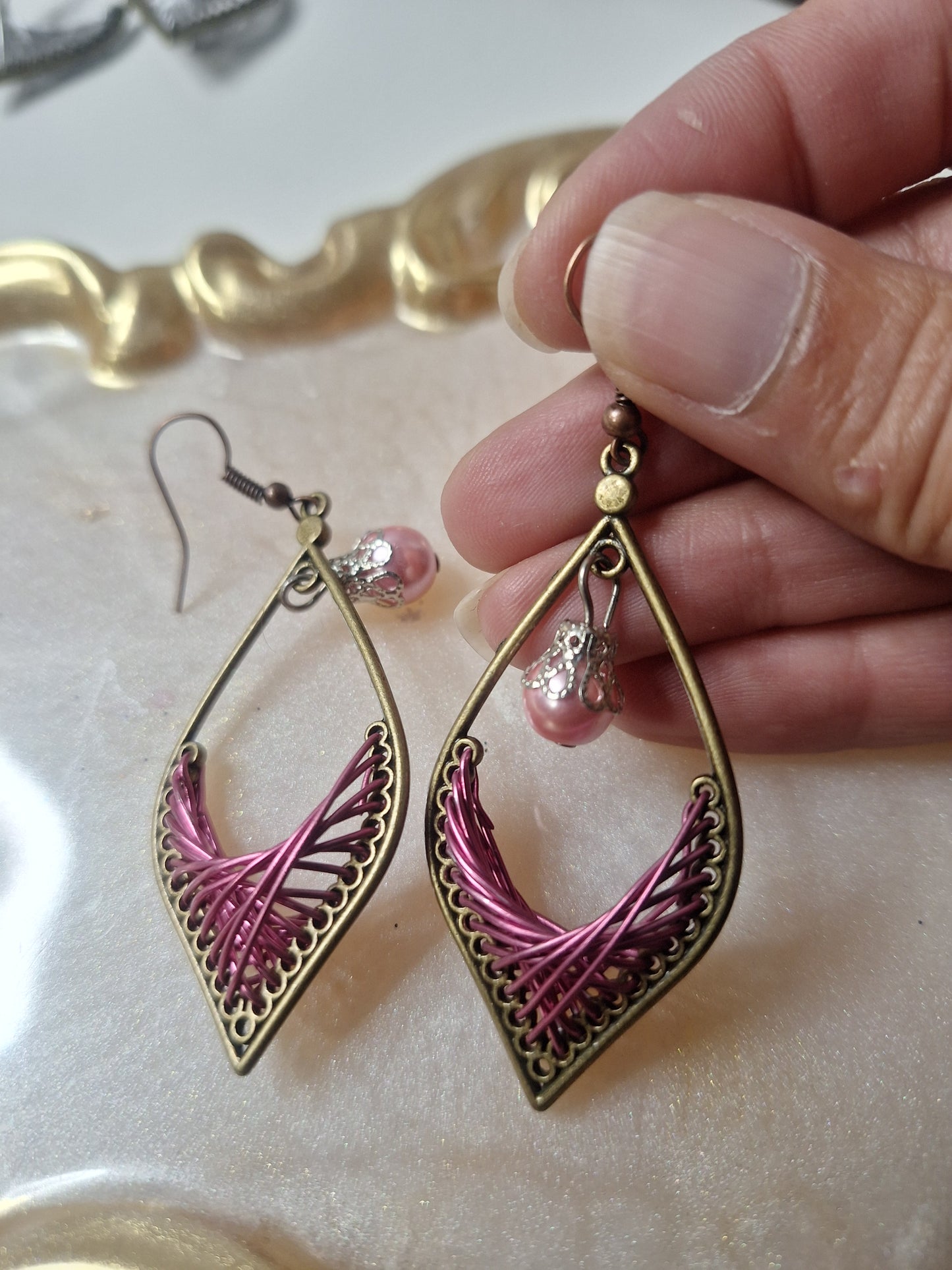 Boucles d'oreilles tressées