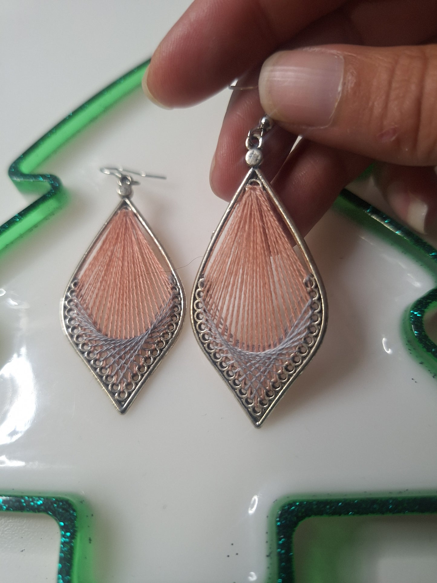 Boucles d'oreilles tissée