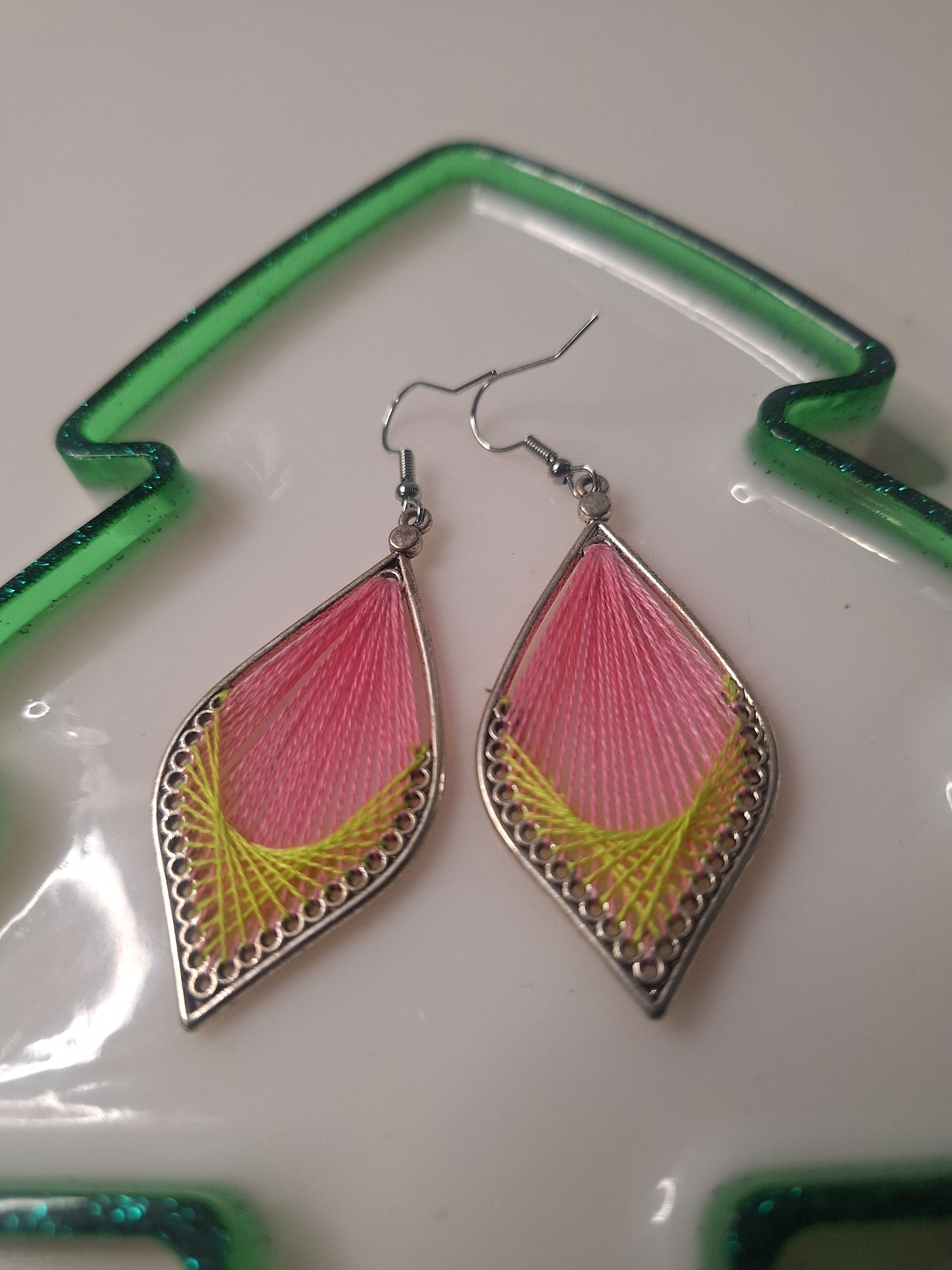 Boucles d'oreilles tissée