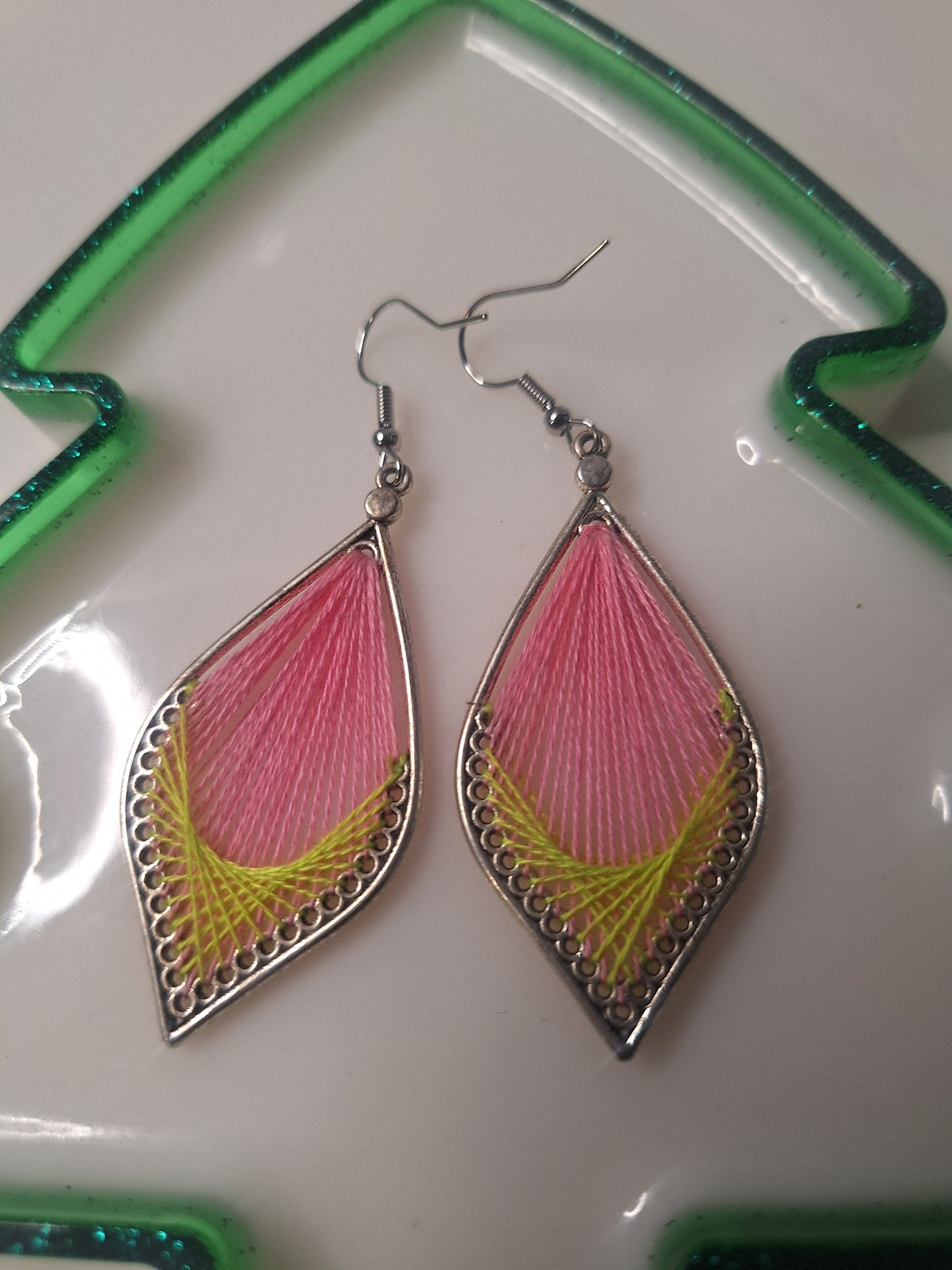 Boucles d'oreilles tissée