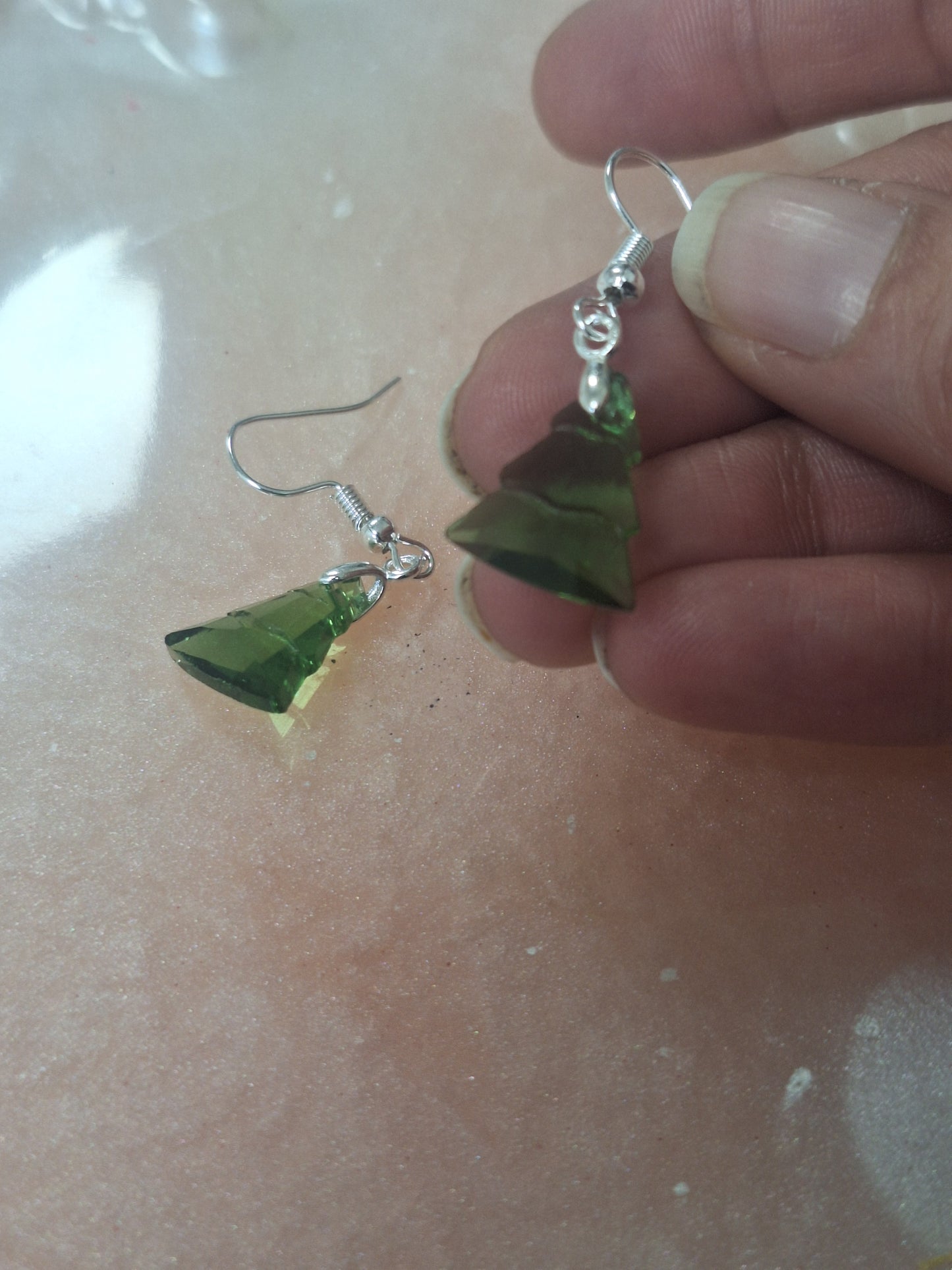 Boucles d'oreilles sapin de Noël