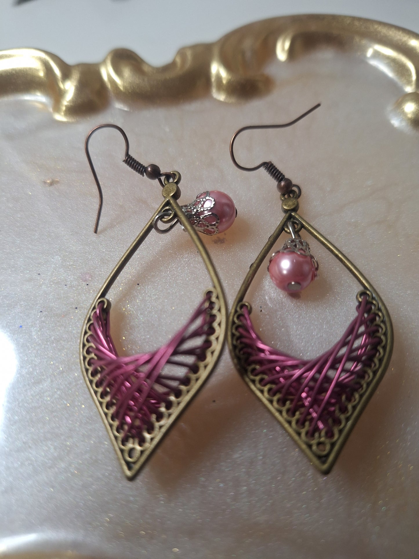 Boucles d'oreilles tressées