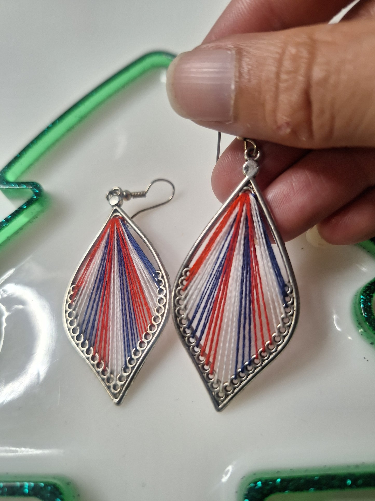 Boucles d'oreilles tissée