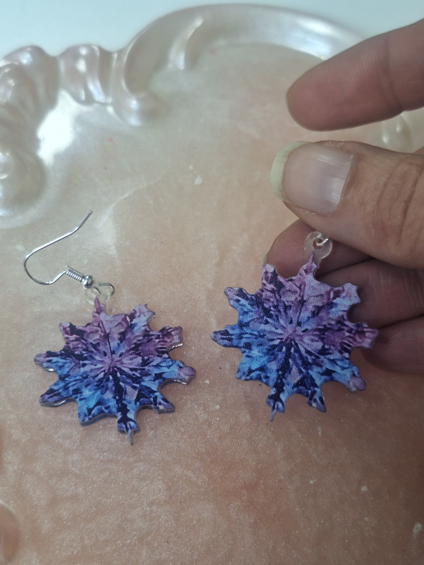 Boucles d'oreilles flocons de neige