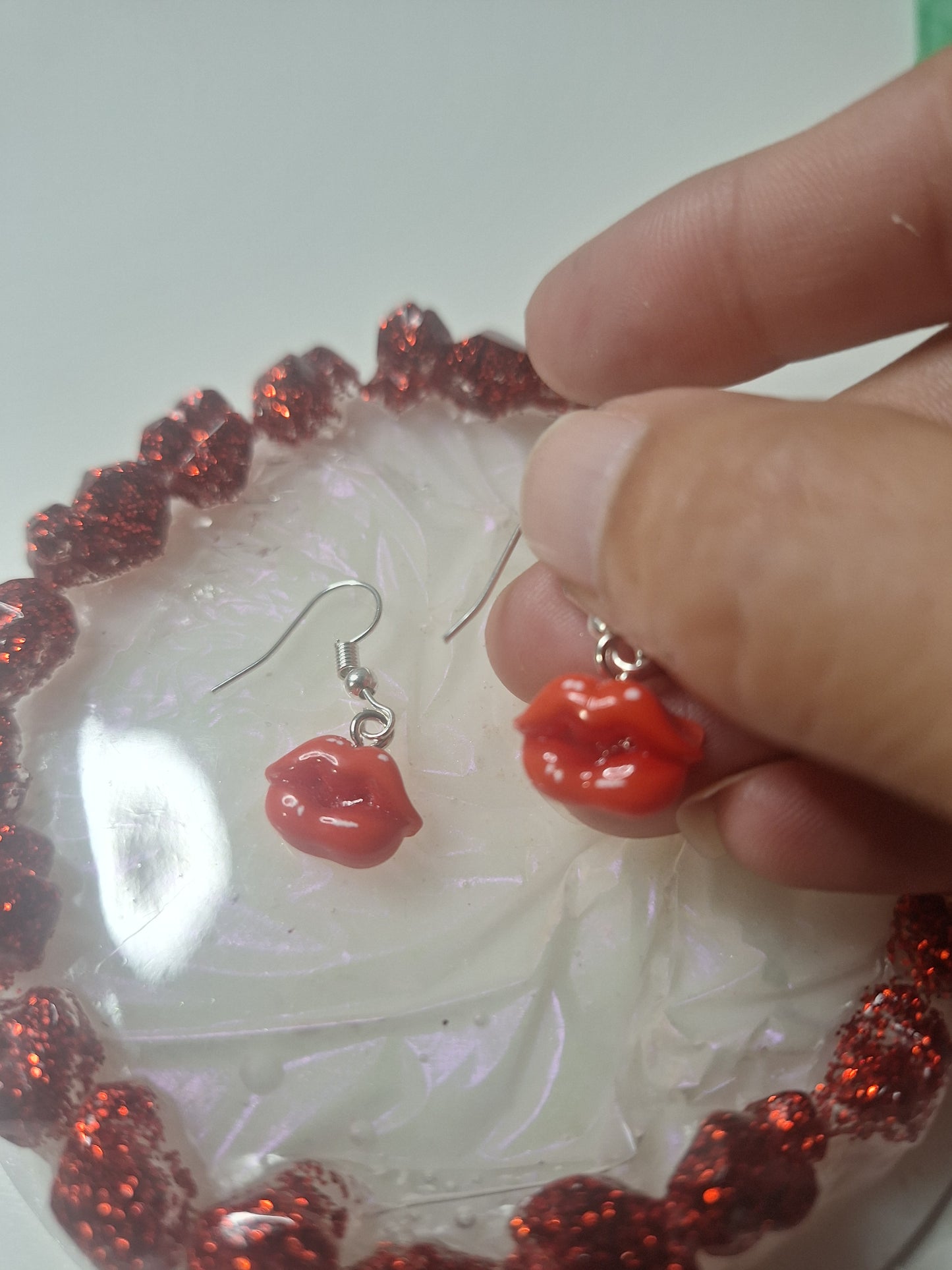 Boucles d'oreilles bouche