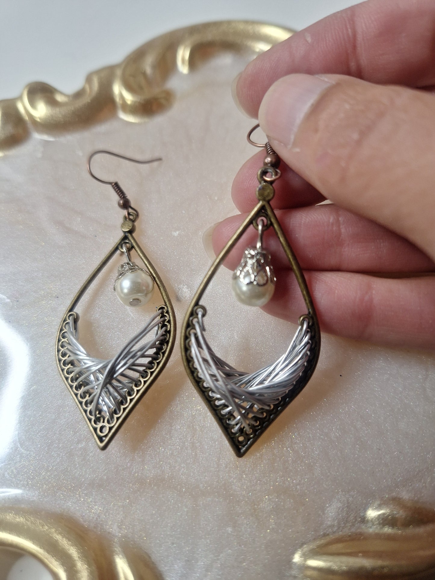 Boucles d'oreilles tressées