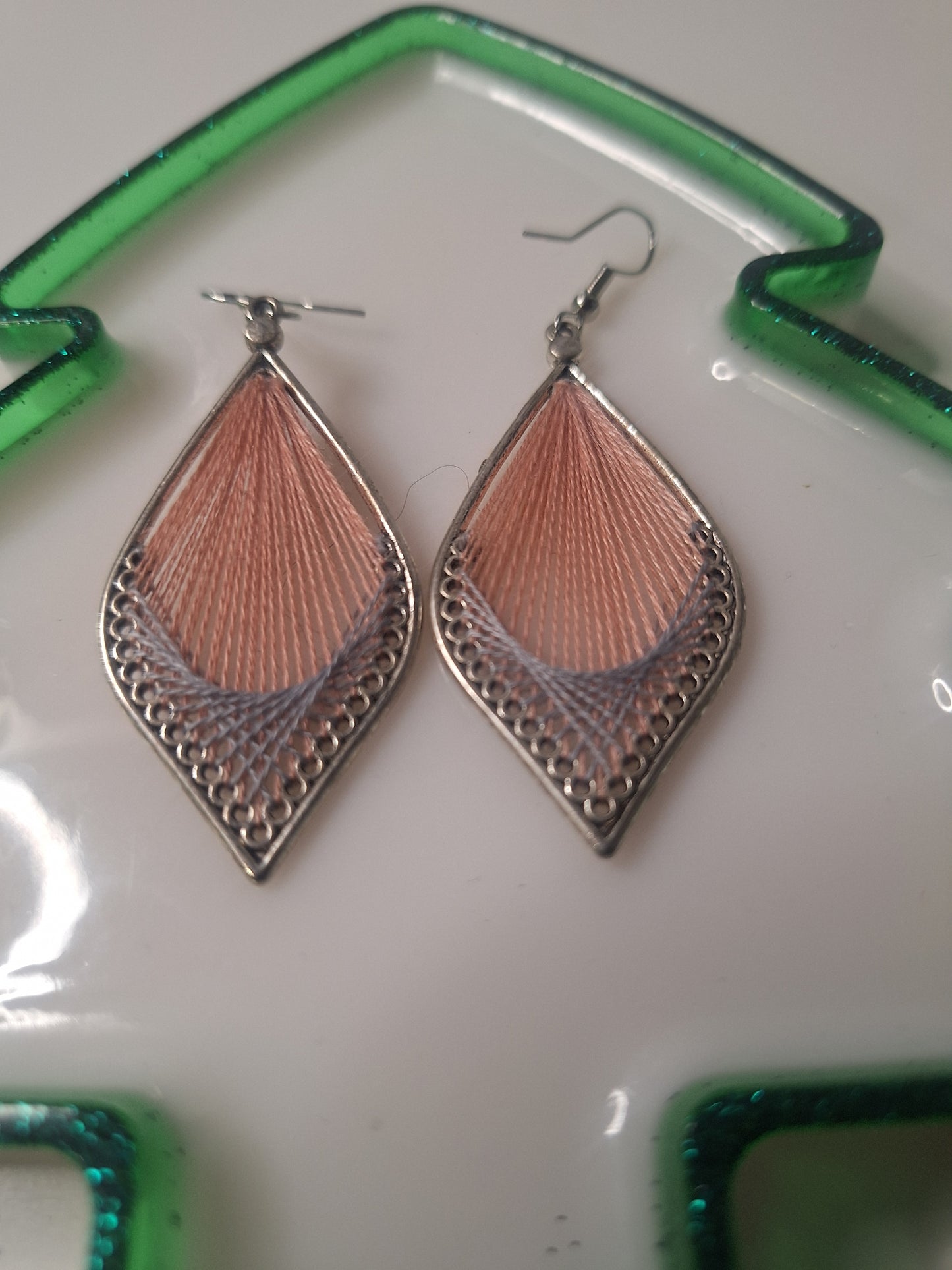 Boucles d'oreilles tissée