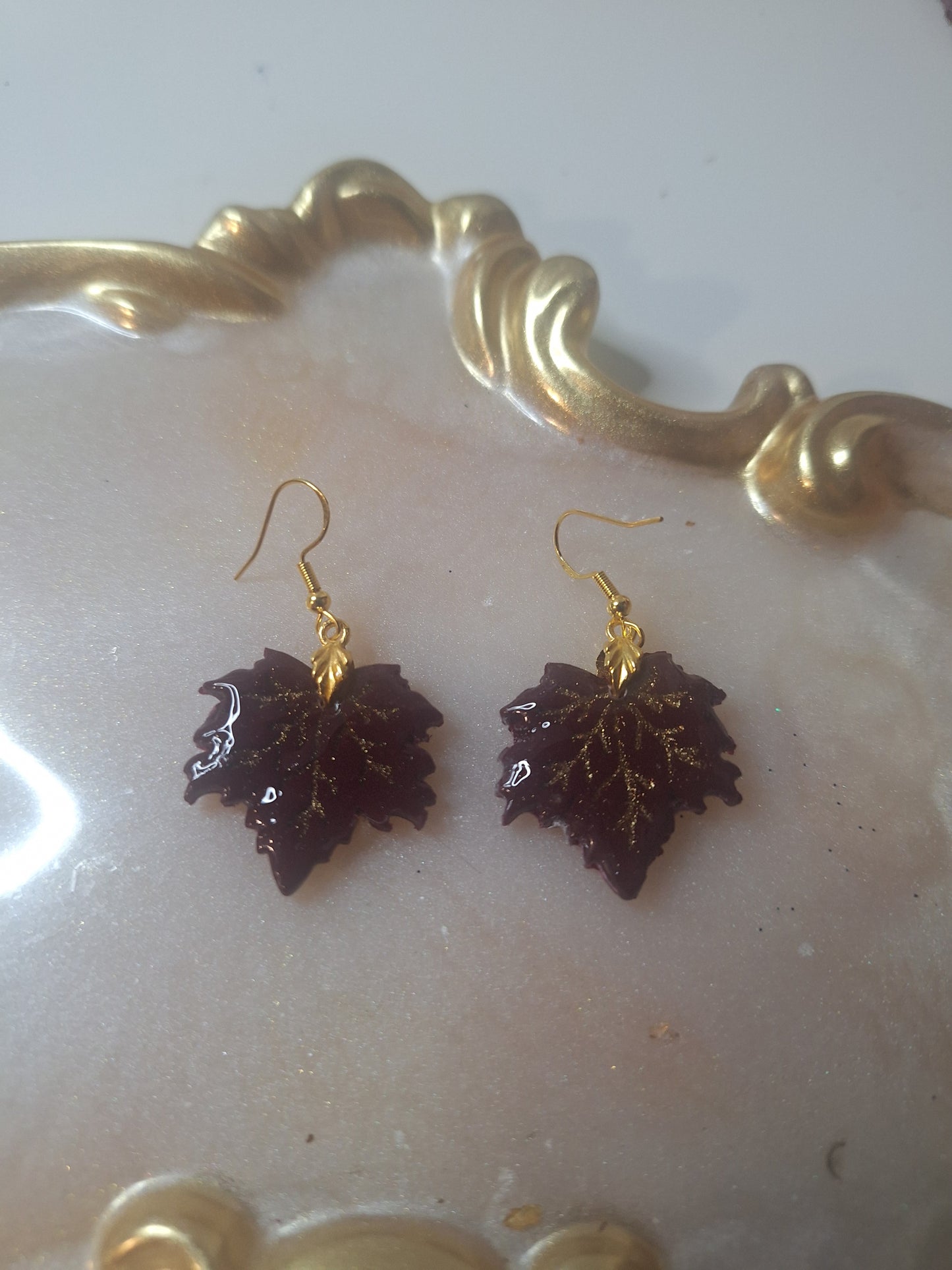 Boucles d'oreilles feuille d érable 🍁