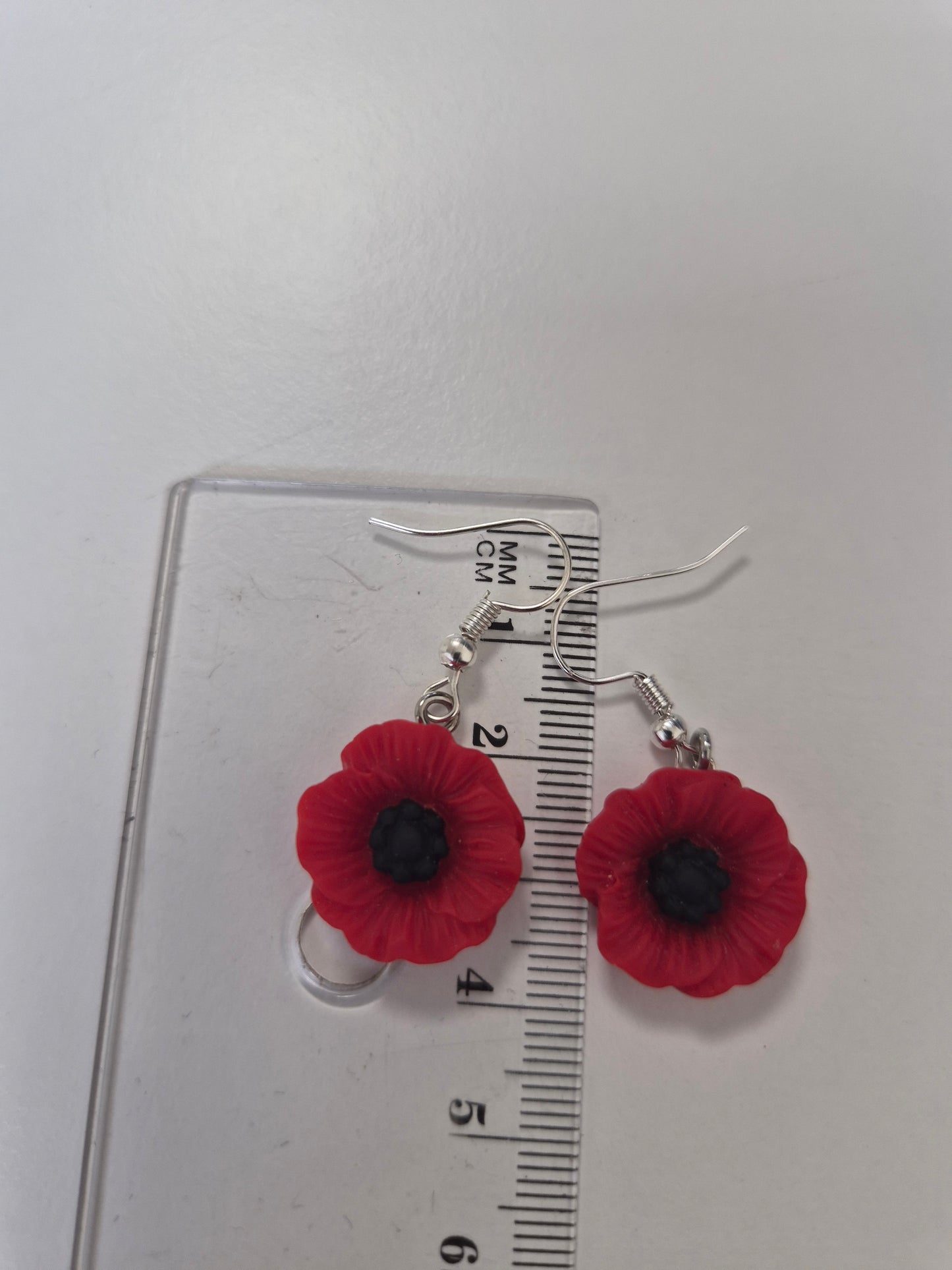 Boucles d'oreilles coquelicot