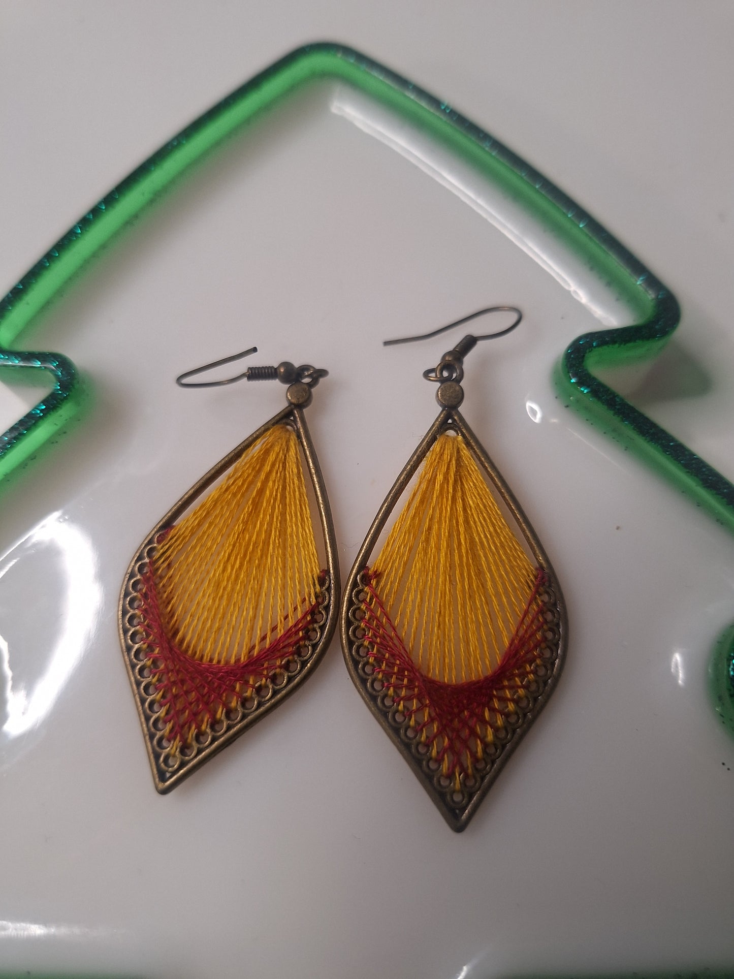Boucles d'oreilles tissée
