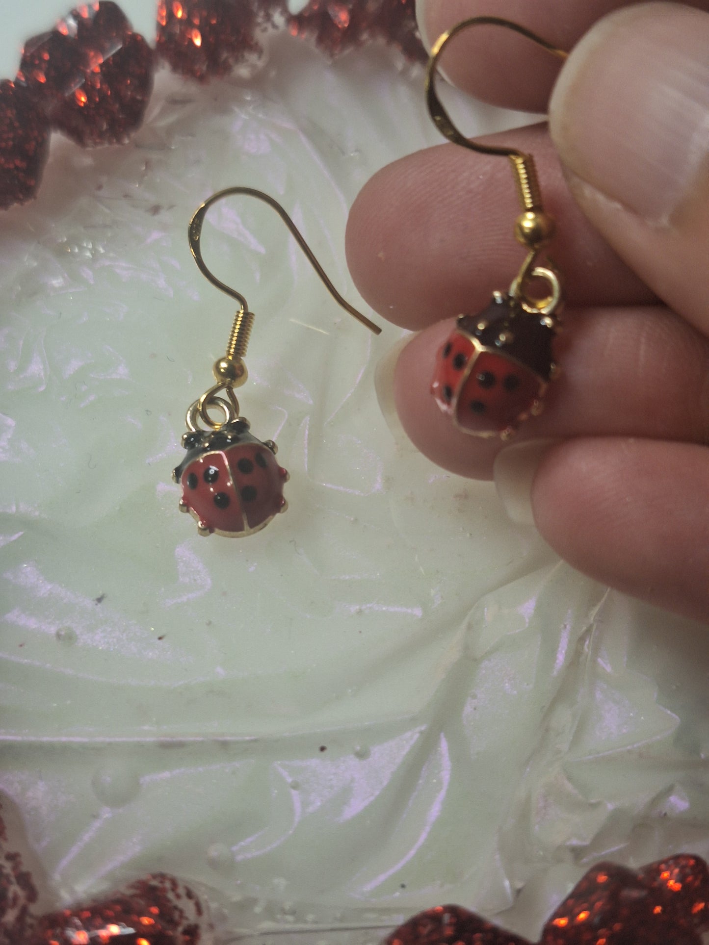 Boucles d'oreilles coccinelle 🐞