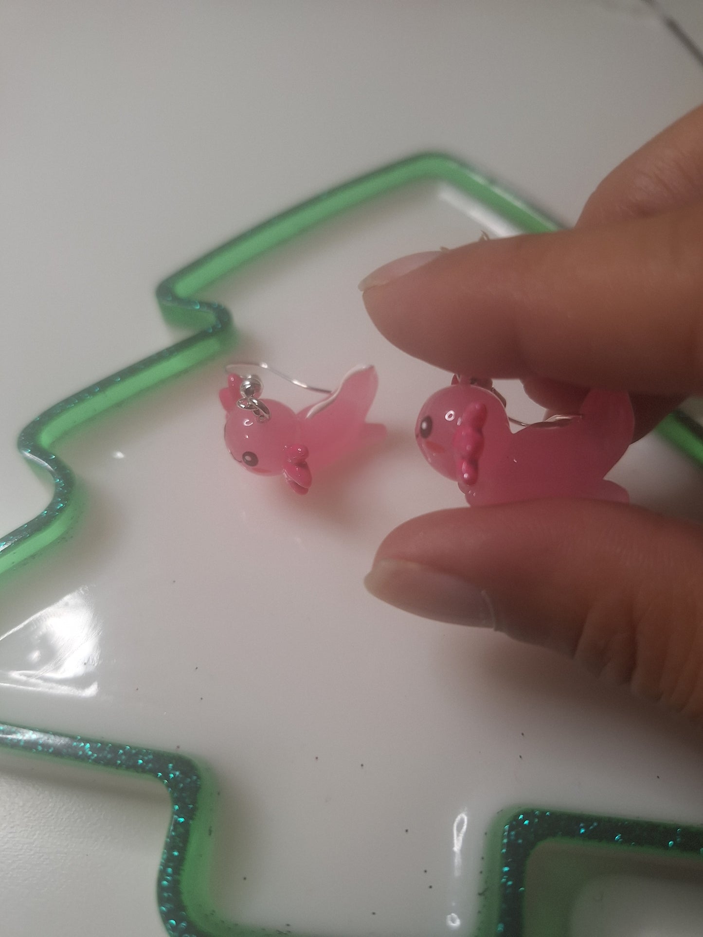 Boucles d'oreilles axolotl