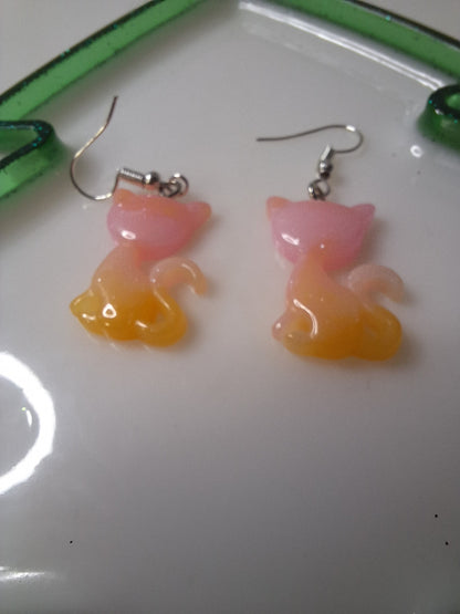 Boucles d'oreilles chat