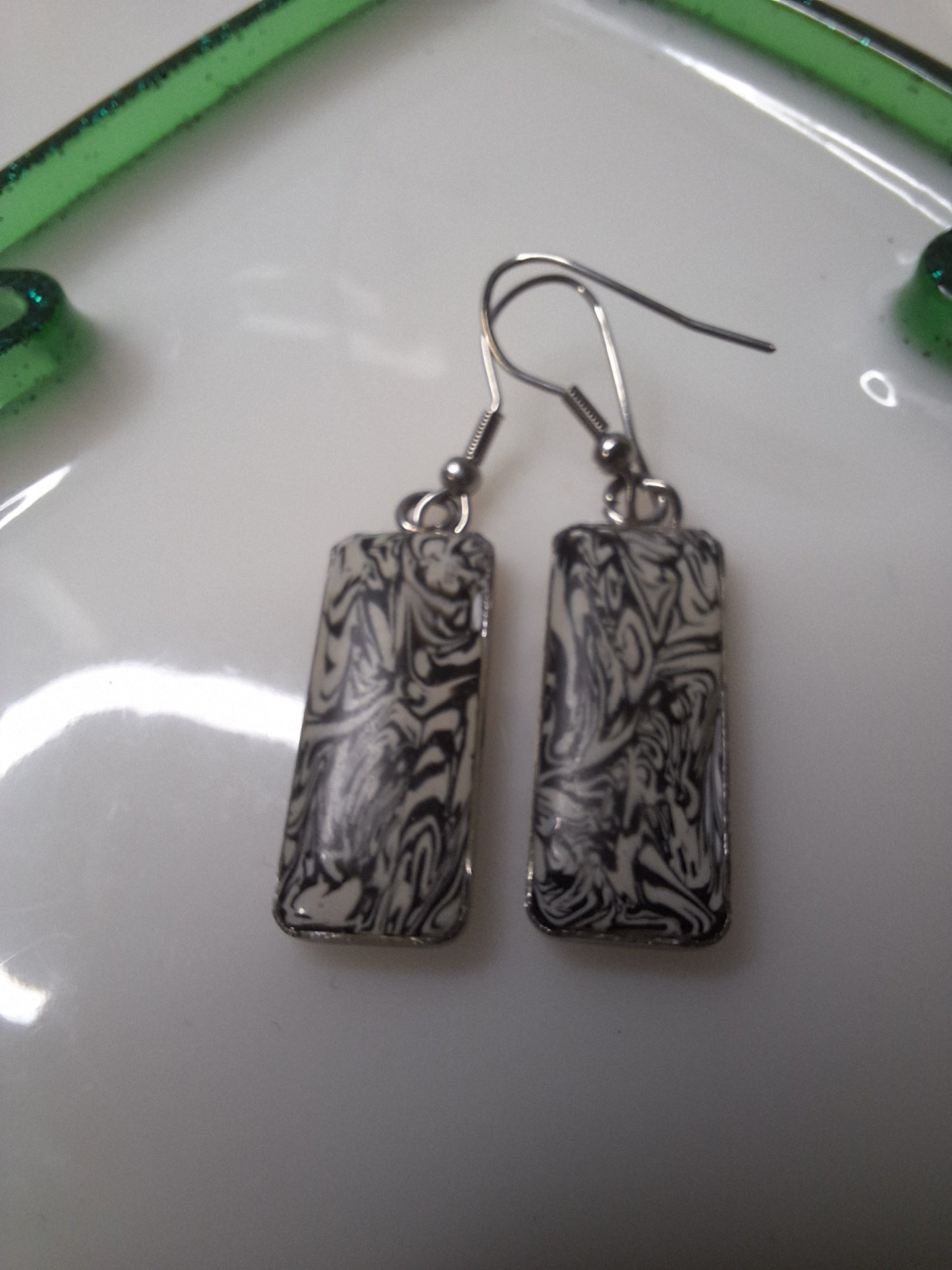 Boucles d'oreilles rectangle