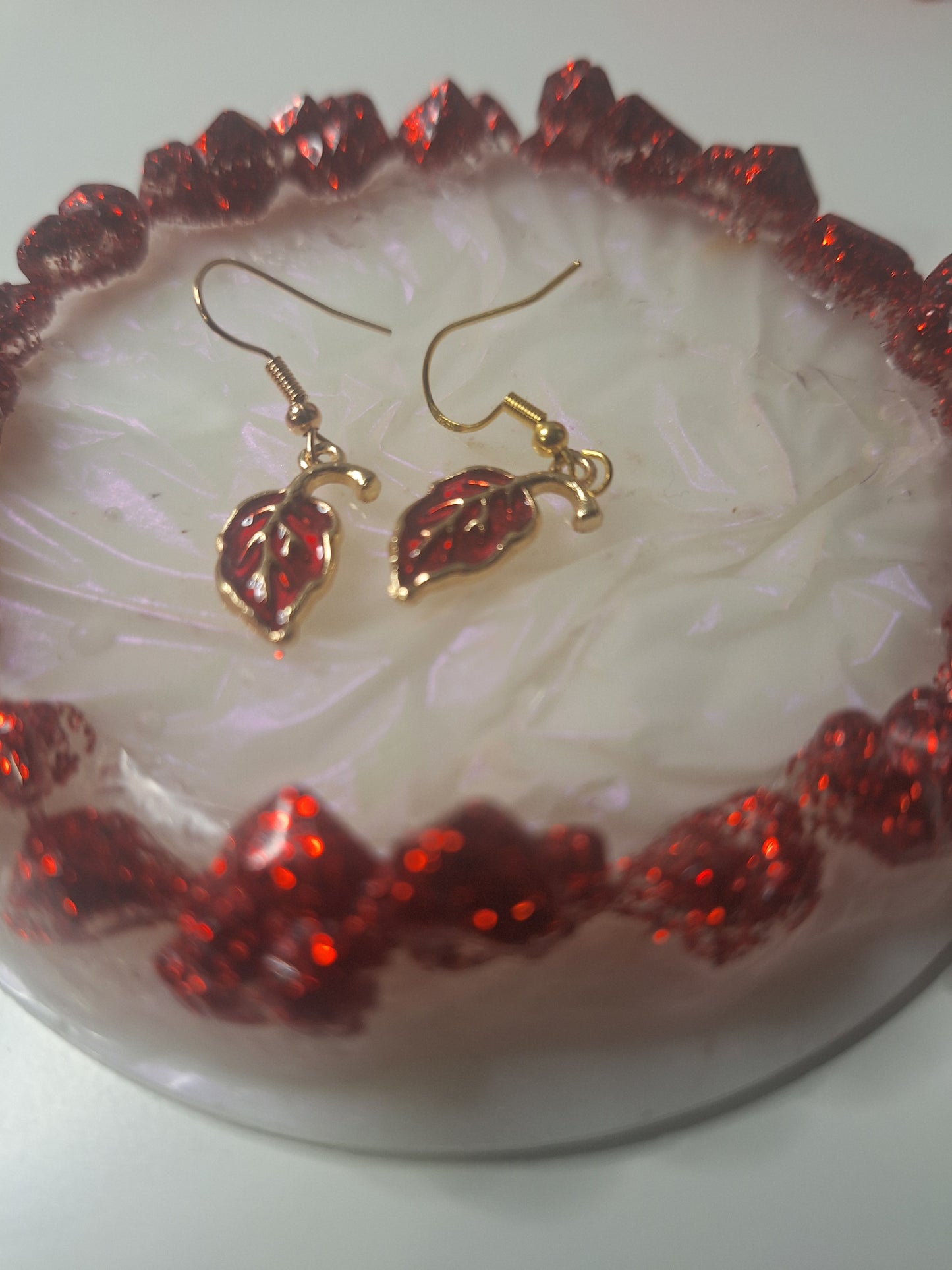 Boucles d'oreilles feuille