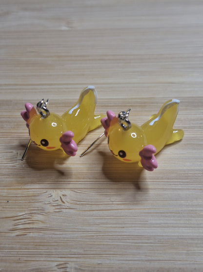 Boucles d'oreilles axolotl