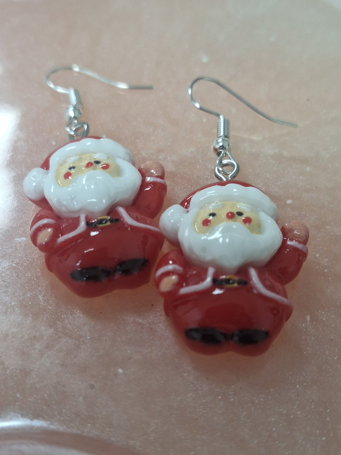 Boucles d'oreilles père Noël