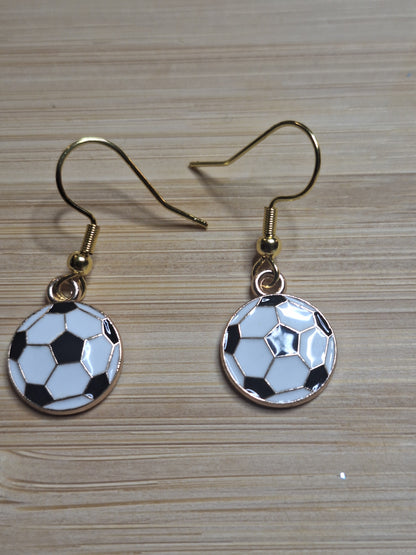 Boucles d'oreilles ballon de foot