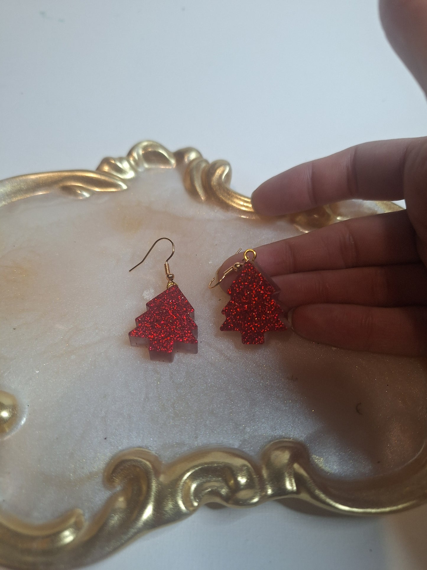 Boucles d'oreilles sapin de Noël 🎄