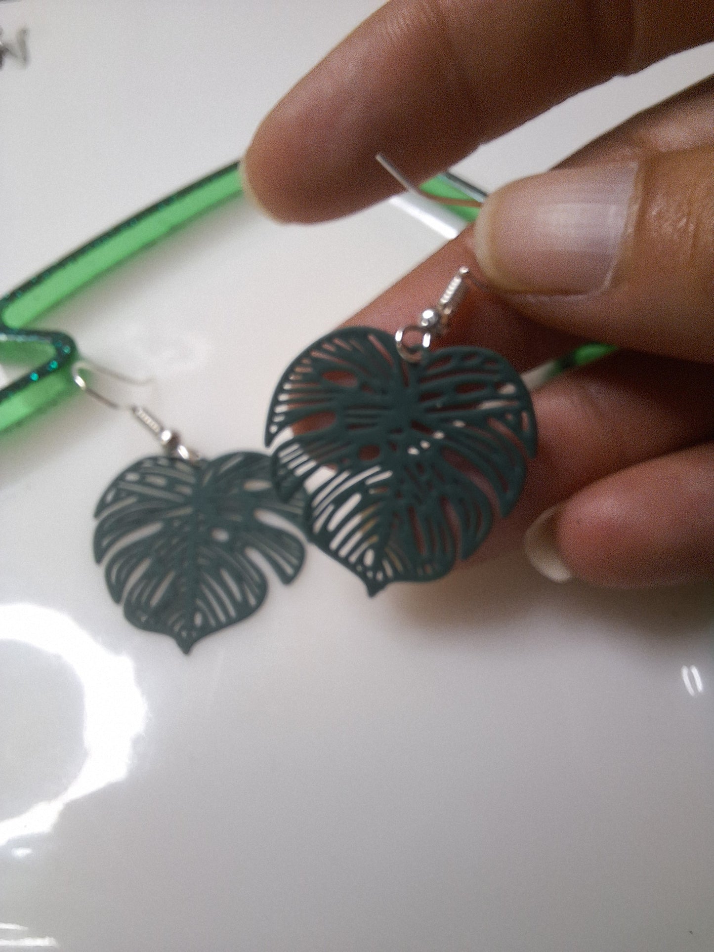 Boucles d'oreilles feuille