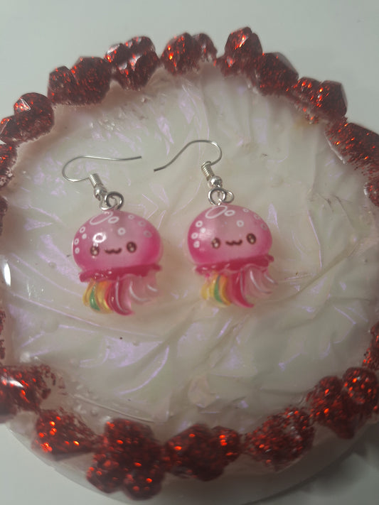 Boucles d'oreilles méduse