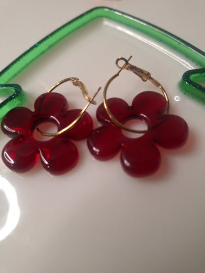 Boucles d'oreilles pampille marguerite