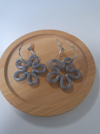 Boucles d'oreilles pampille fleur