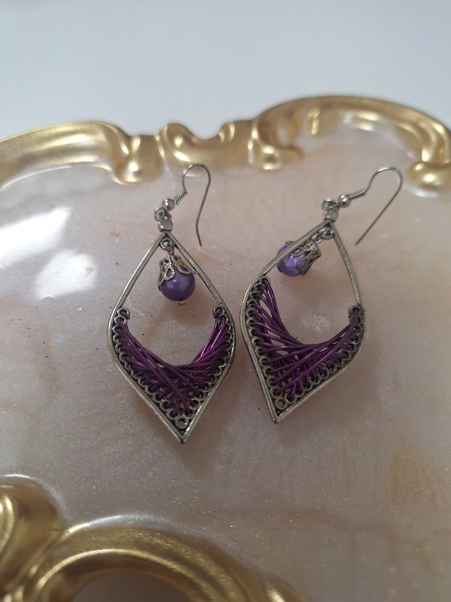 Boucles d'oreilles tressées