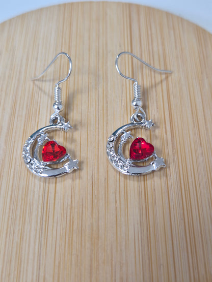 Boucles d'oreilles lune