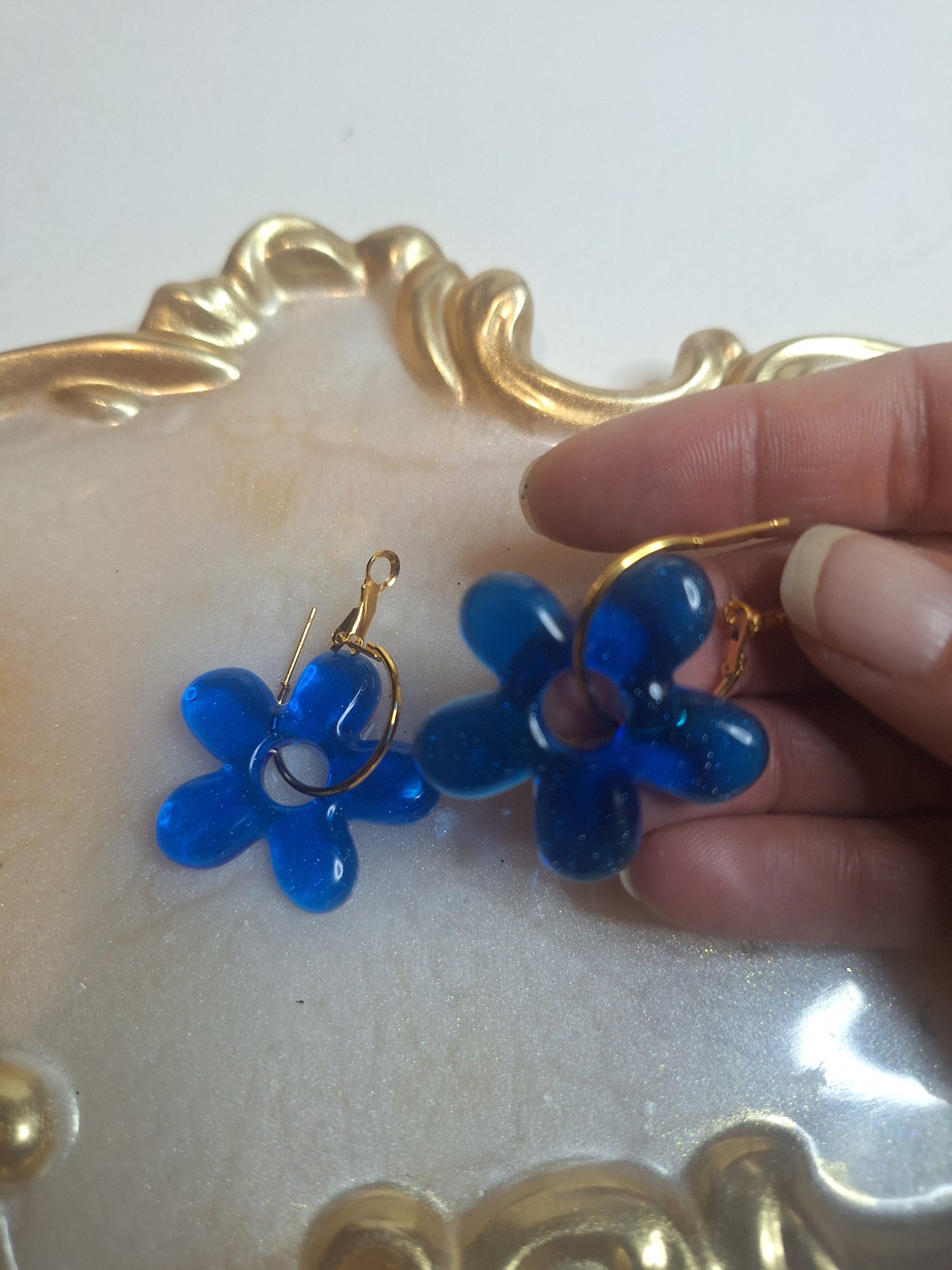 Boucles d oreilles 5 pétales