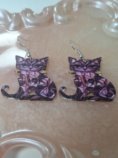 Boucles d'oreilles chat
