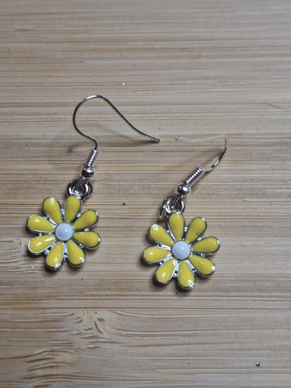 Boucles d'oreilles marguerite
