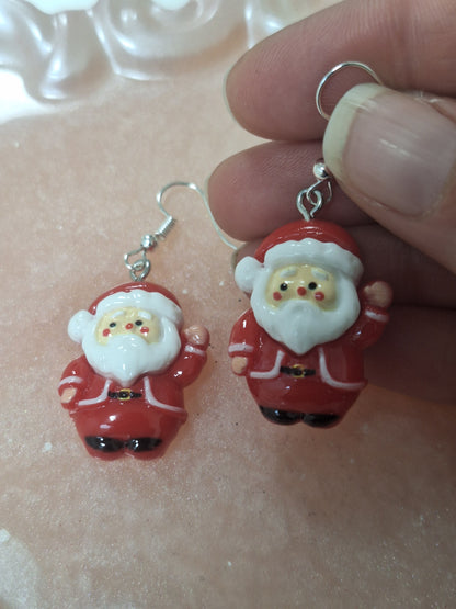 Boucles d'oreilles père Noël