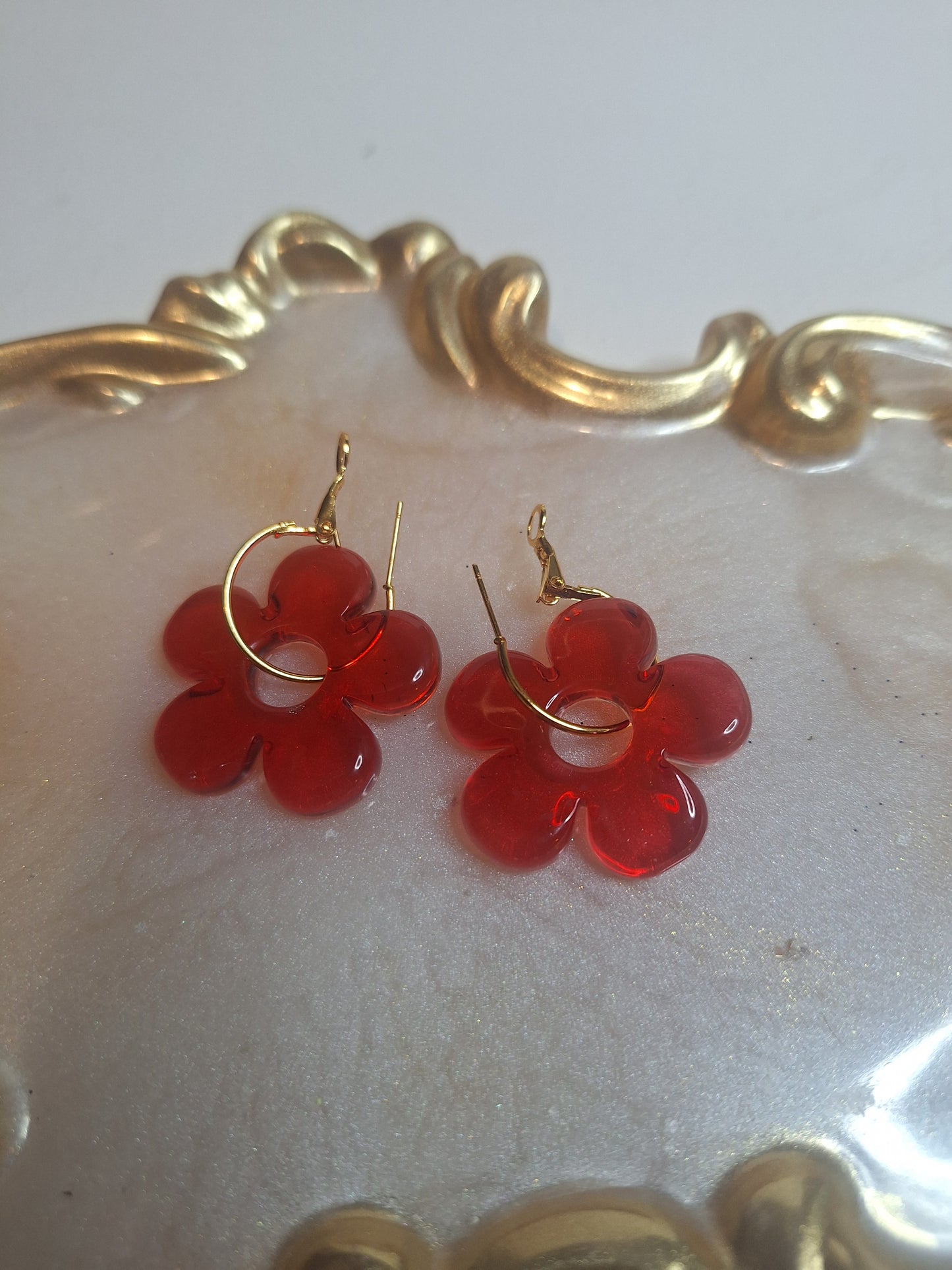 Boucles d'oreilles pampille marguerite