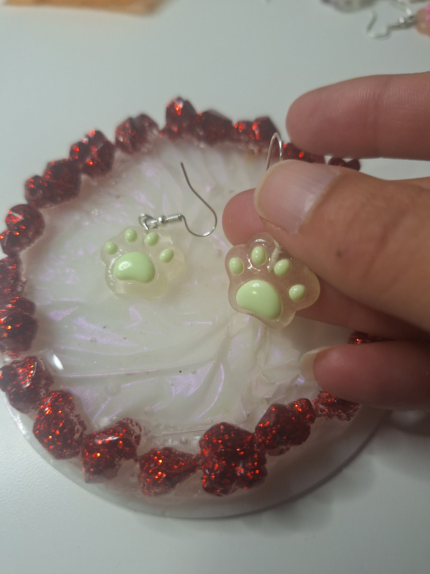 Boucles d'oreilles patte de chat
