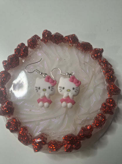 Boucles d'oreilles hello kitty