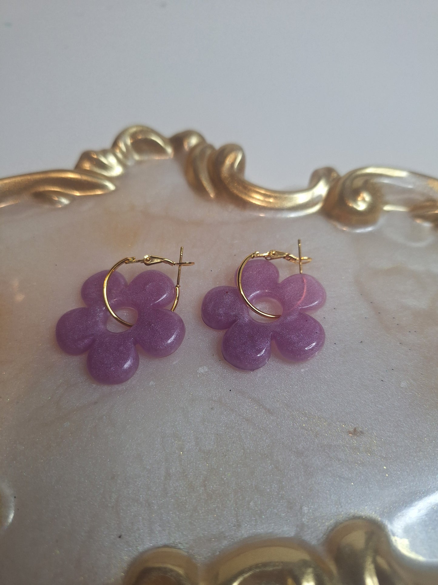 Boucles d'oreilles pampille marguerite