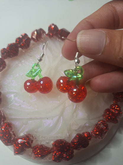 Boucles d'oreilles cerises