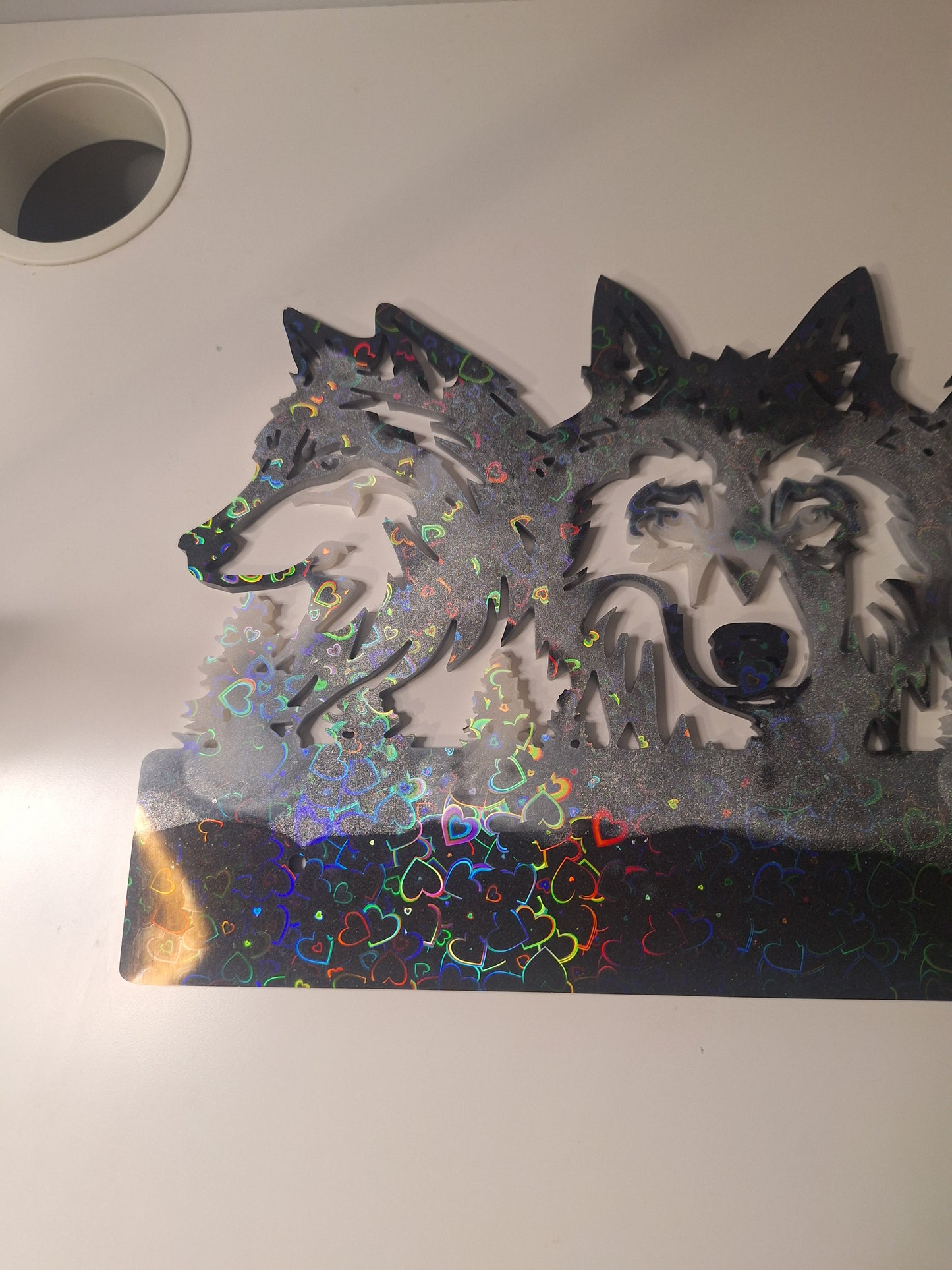 Suspension murale loup