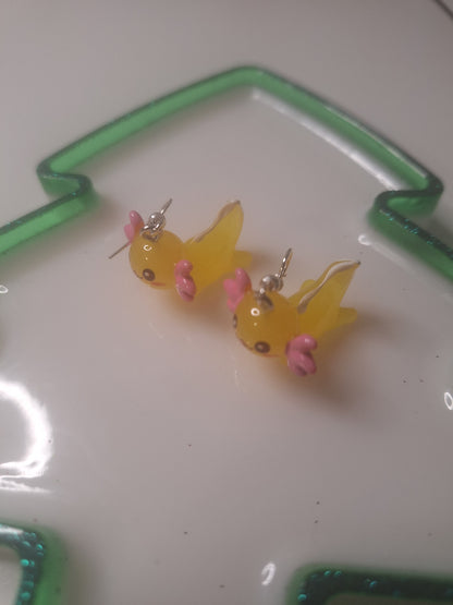 Boucles d'oreilles axolotl