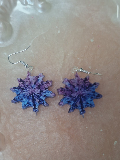 Boucles d'oreilles flocons de neige