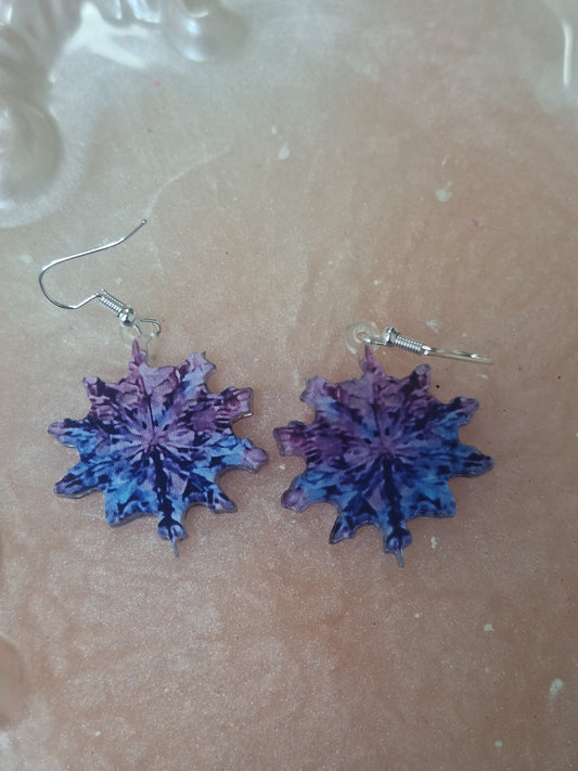 Boucles d'oreilles flocons de neige