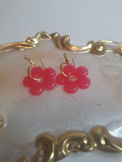 Boucles d'oreilles pampille marguerite
