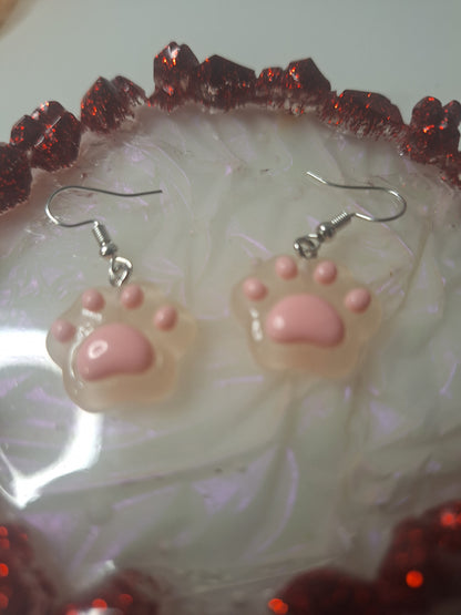 Boucles d'oreilles patte de chat