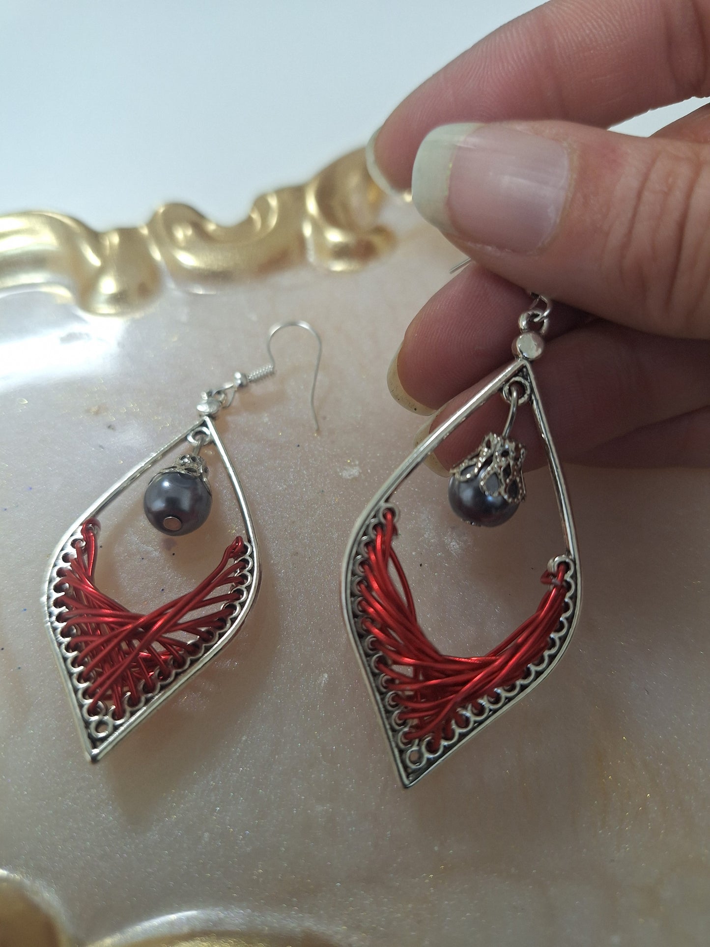 Boucles d'oreilles tressées