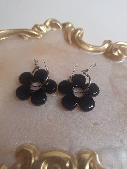 Boucles d'oreilles pampille marguerite