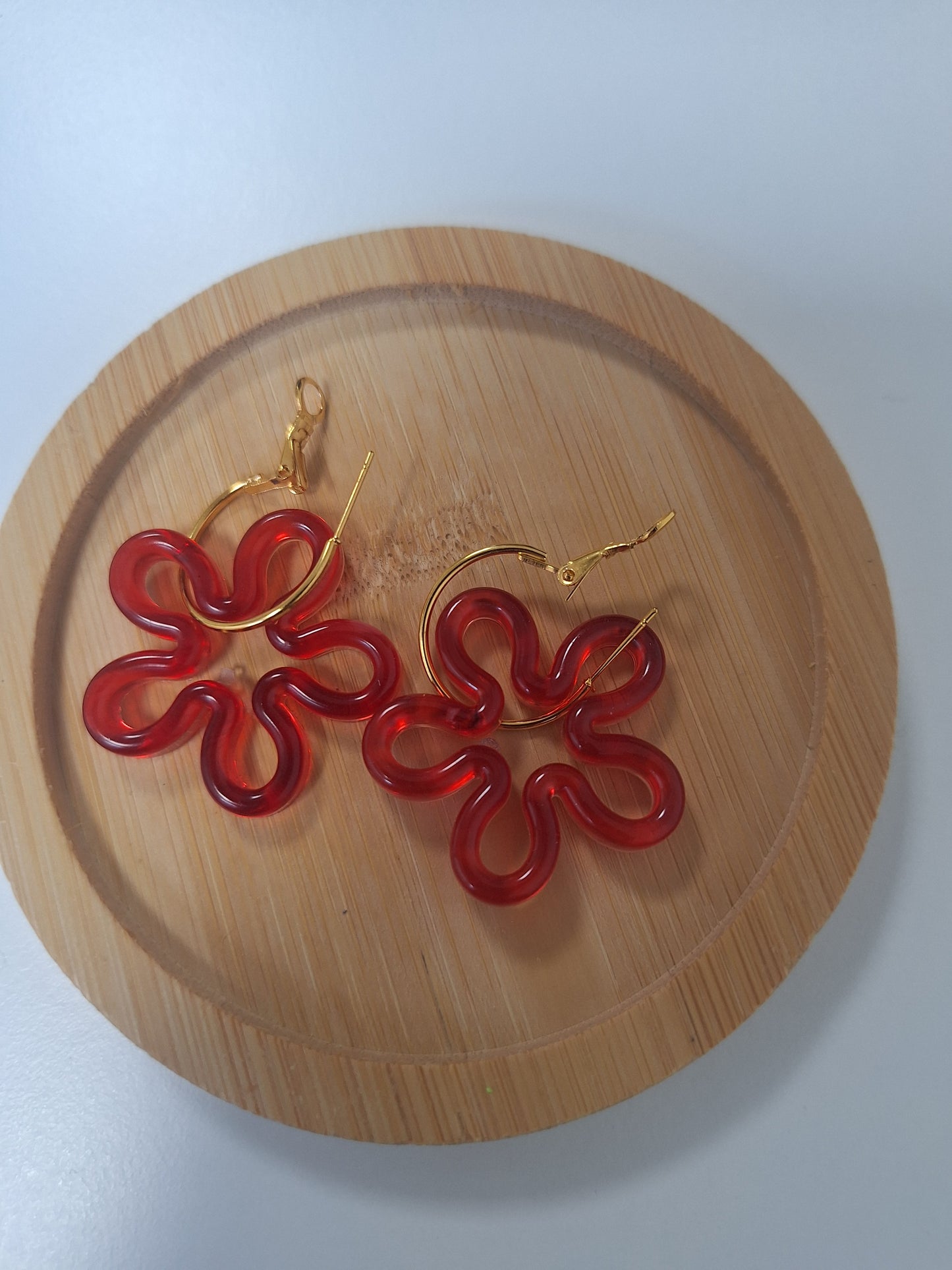 Boucles d'oreilles pampille fleur